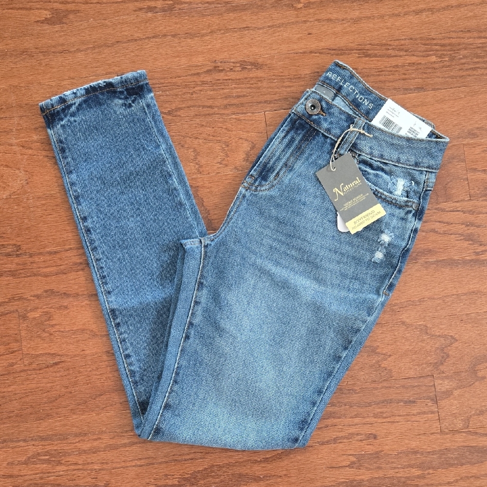 Natural Reflections Vintage Reunion Boyfriend Relaxed Fit Denim Size 4 NEW